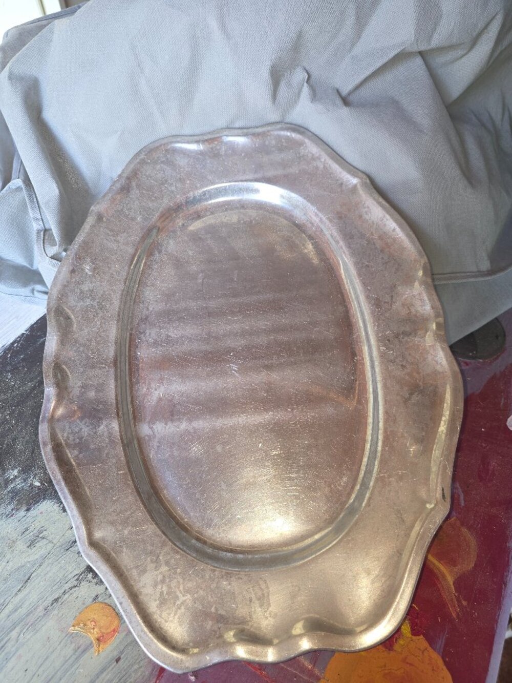 Vintage silver plated serving dish